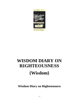 WISDOM DIARY ON RIGHTEOUSNESS.doc